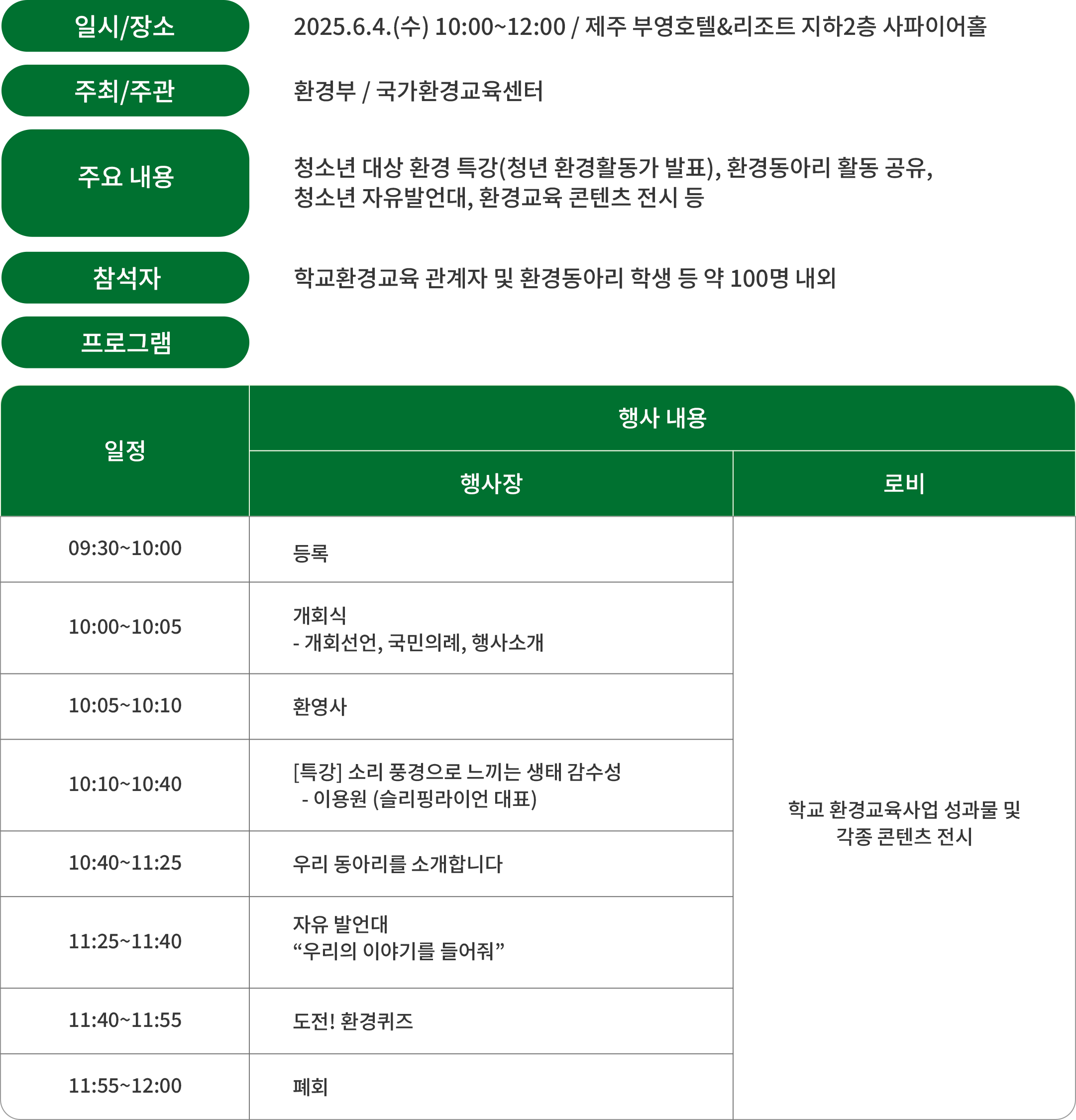 환경교육동아리 어울림마당